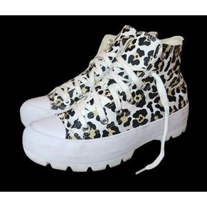 Converse Leopard Print High-Top Sneakers